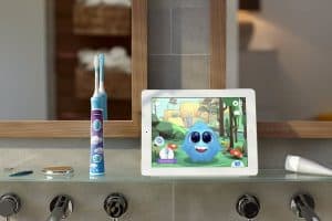 cepillo de dientes infantil con aplicación