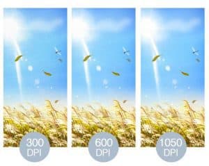 diferentes resoluciones en el escaneo