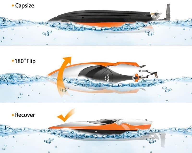 sistema de auto enderezado de un barco rc