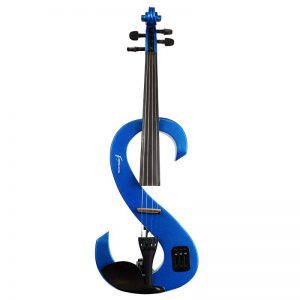 violin electrico azul llamativo