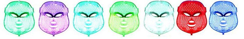 colores en máscara de fototerapia led