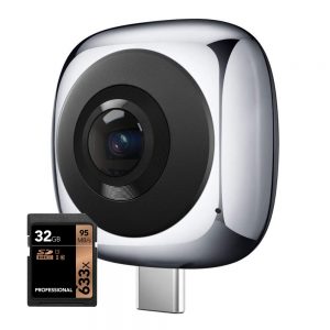 cámara 360 con tarjeta sd externa